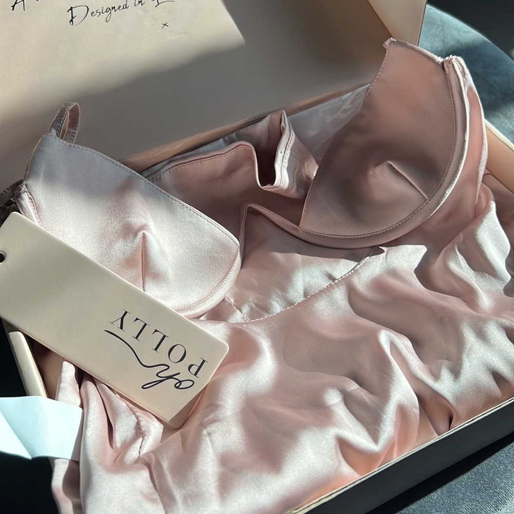 Oh Polly ‘Mauve’ Satin Dress (Size 0)